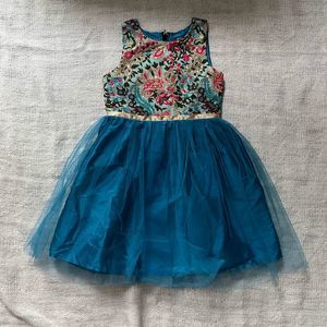 NWOT Embroidered Tulle Dress